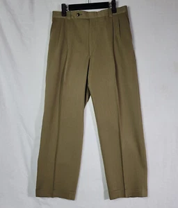 Innocenti for Tom James Pants Mens 32 x 28 Olve Double Plead Front Straight  - Picture 1 of 8