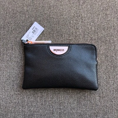 Mimco Echo Matt Black Small Rose Gold Pouch Wallet • Authentic •Brand New - image 1 of 4