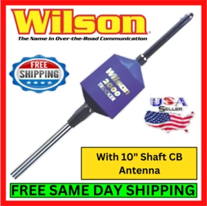 Wilson W2000 Antena CB Radio 3500W z wałem 10" AM / FM Mobilny samochód ciężarowy Niebieski zestaw - Zdjęcie 1 z 6