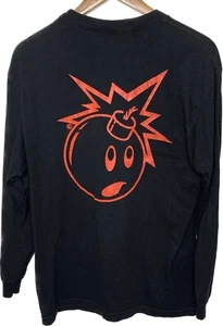 The Hundreds tshirt mens size medium black red adam bomb logo long sleeve - Picture 1 of 8