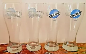 4 - BLUE MOON ~ "New Years Eve 2009" 22oz Glasses Collector -Home Bar -Man Cave - Picture 1 of 6
