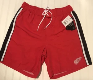 NHL Detroit Red Wings Men's Large Athletic Swim Shorts by Carl Banks New - Picture 1 of 9