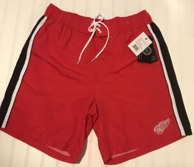Nuevos pantalones cortos de natación atléticos grandes para hombre NHL Detroit Red Wings de Carl Banks Foto 1 de 4