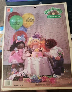 VINTAGE MILTON BRADLEY CABBAGE PATCH KINDERGEBURTSTAG RAHMEN TABLETT PUZZLE 1984 - Bild 1 von 3