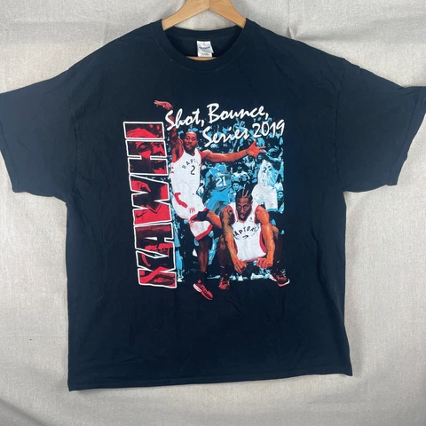 Kawhi Leonard Toronto Raptors Shot Bounce 2019 Graphic T Shirt Men Sz 2XL Cover