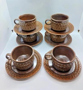 Wedgwood Retro Pennie Oven to Table Cups and Saucers Set of 6 - Picture 1 of 6