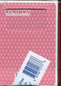 TWO ALADDIN HOTEL & CASINO DECKS OF USED CARDS- BLAST FROM THE PAST (D488) - Picture 1 of 2