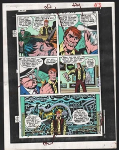 NEW GODS 4 PRODUCTION ART HAND COLORED SIGNED JACK KIRBY A TOLLIN COA PG 19 - Picture 1 of 6