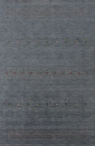 Alfombra india azul hecha a mano alfombra de lana Gabbeh 7x10 pies - Imagen 1 de 20