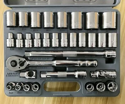 Blue Point Tools 32pc Drive Socket Set Professional Auto Repair Tool BLPATSM1232 - Image 1 of 4