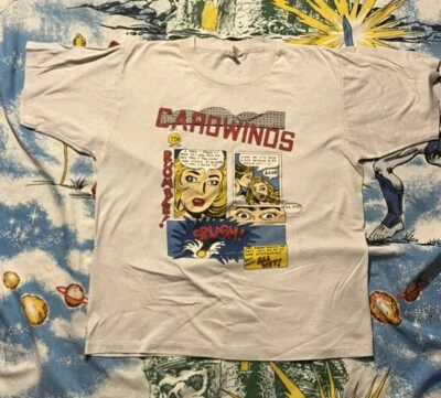 Camiseta Vintage Carowinds Parque de Diversões Arte Pop Quadrinhos Tamanho G Montanha-russa Cinza - Imagem 1 de 4