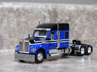 DCP 1/64 Blue Black White Kenworth W990 Semi Truck Farm Toy - Image 1 of 4