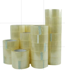 Packband 12 Rollen 2 in 220 Yards 2 Mil (660 Fuß) Klar Karton Dichtbänder - Bild 1 von 4