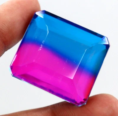 BI Color Tourmaline 124 Ct Radiant Cut Natural Loose Gemstone Certified Best - Image 1 of 4