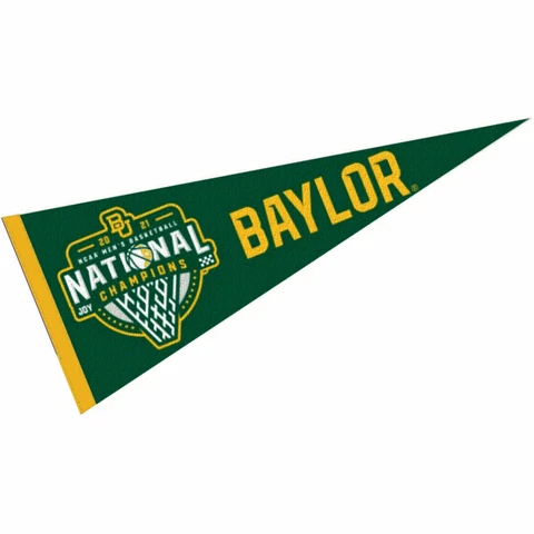 Baylor BU Bears 2021 Mens Basketball National Champions Pennant Banner Cover