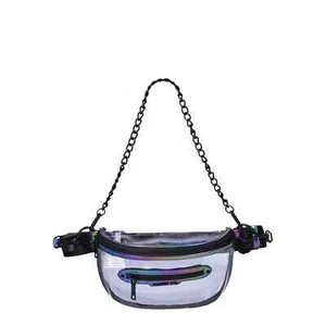 Madden Convertible Clear-Iridescent Crossbody/Fannypack Bag New ships free - Picture 1 of 5