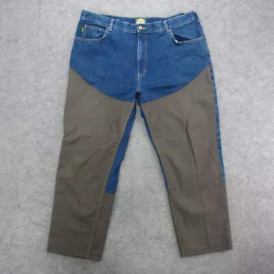 Cabela's Brush Pants Mens 42x30 Blue Medium Wash Upland Hunting Pants *Note - Image 1 of 4