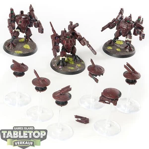 Tau Empire - 3 x XV8 Crisis Battlesuit Team - bemalt - Bild 1 von 1