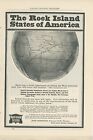 1903 Rock Island Railroad Ad Map of Lines in US Railway Routes