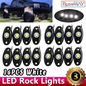 16 Pods White LED Rock Underbody Lights for Offroad Truck ATV UTV Boat - Picture 1 of 12