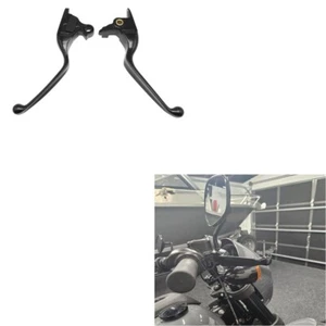 Black Brake & Clutch Levers Set For Harley Softail Low Rider FXLR FXLRS FXLRST - Picture 1 of 7