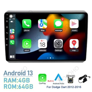 64GB Car Stereo Radio Headunit GPS Navi For Dodge Dart 2012-2016 Android Carplay - Imagen 1 de 21