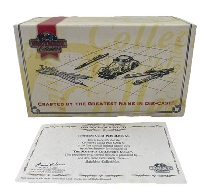 Matchbox Collectibles YY052/B-M Collectors Guild 1920 Mack AC Certificate New - Image 1 of 4