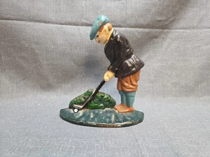 vintage cast iron GOLFER DOOR STOP - Picture 1 of 5
