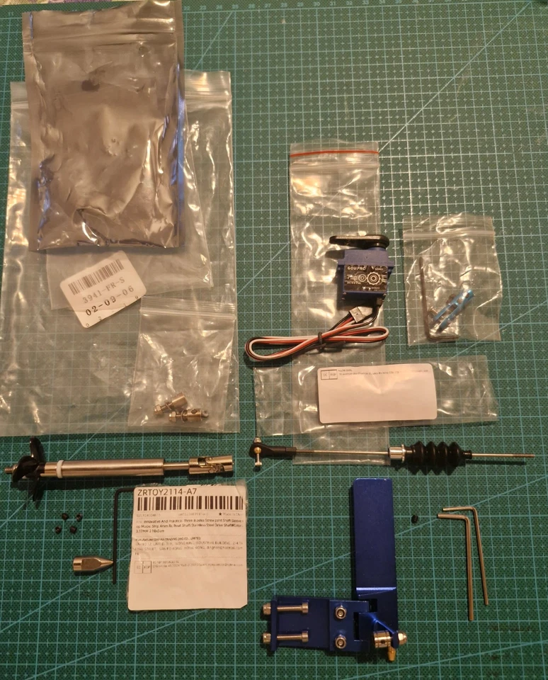 RC Speedboat Rudder Kit/Three-Blade Propeller/Upgraded Accessories (SEE DETAILS) - Image 1 of 4