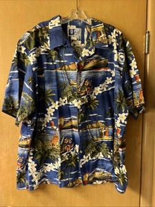 Vtg RJC All Over Print Hawaiian Short Sleeve Button Down Shirt 3XL USA - Picture 1 of 7