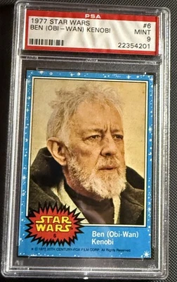 1977 Star Wars Topps  - PSA 9 - #6 BEN OBI-WAN KENOBI - MINT - Image 1 of 2