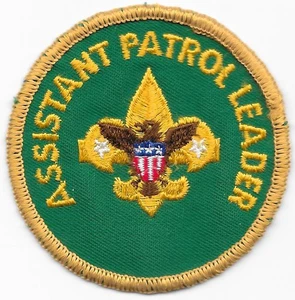 Asistente de Líder de Patrulla 1986-1989 APLB-1-8-3 Espalda de Tela Boy Scout of America cosida - Imagen 1 de 2