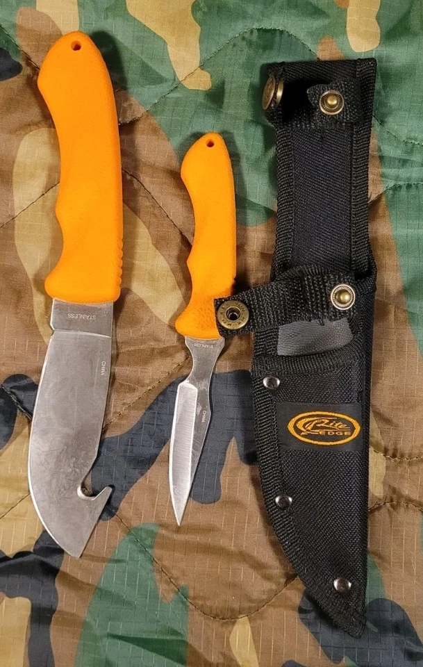 RITE EDGE Hunting Knife Combo Skinning And Gut Hook With Sheith - Image 1 of 4