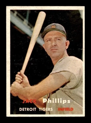 1957 Topps #307 Jack Phillips Tigers VG *u9 - Image 1 of 2