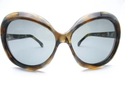Vintage 70s • Brazil • Huge Sunglasses Grey GLASS / Brown - Blue Tortoise - Image 1 of 4