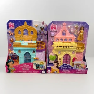 Disney Princess Jasmine's Palace & Belle's Castle Stackers Playset Lot of 2 NEW - Picture 1 of 20