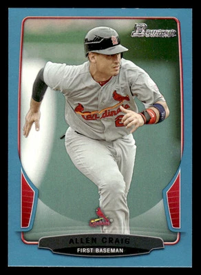Bowman #14 2013 Allen Craig Blue SP #d/500! Cardenales Foto 1 de 2