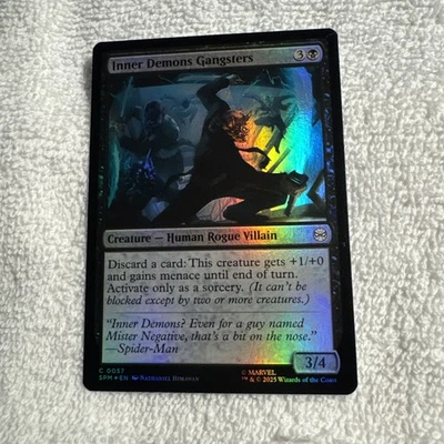 NM Inner Demons Gangsters, MTG, Marvel's Spider-Man, Magic the Gathering, 57Foil - Image 1 of 3
