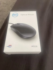 Dell Optical Mouse MS116 Black Retail for Inspiron, Latitude New - Picture 1 of 2