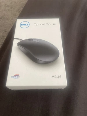 Dell Optical Mouse MS116 Black Retail for Inspiron, Latitude New - Image 1 of 2