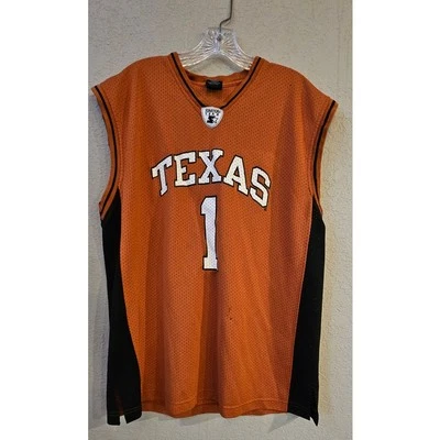 Vintage Starter TEXAS Longhorns Orange Sleeveless Jersey Football Mens XL - Image 1 of 4