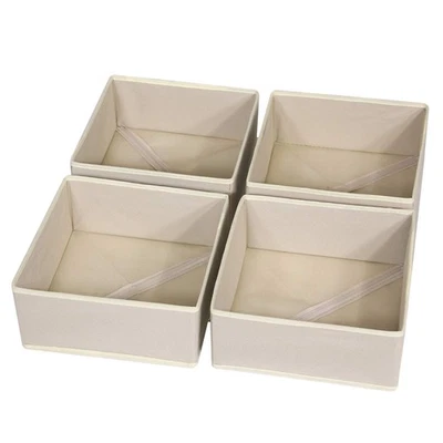 DIOMMELL 4 Pack Foldable Cloth Storage Box Closet Dresser Drawer Organizer Fa... - Image 1 of 4