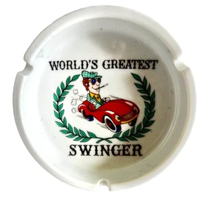 aSHTRAY KITSCHY WORLDS GREAT SWINGER VINTAGE FUMAR AÑOS 60 70 SWANK neocurio - Imagen 1 de 11