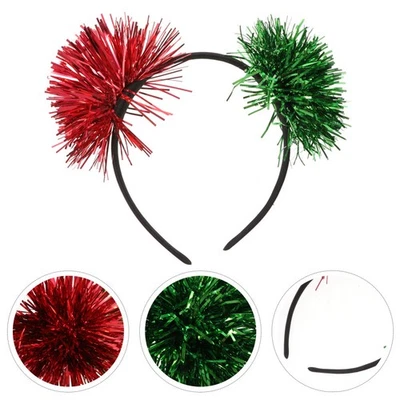  New Year Headwear Headband for Girls Pompom Headbandsparkle Hair Pompoms - Image 1 of 4