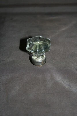 Bouton de porte ancien en Cristal - 6 faces - - Photo 1/3