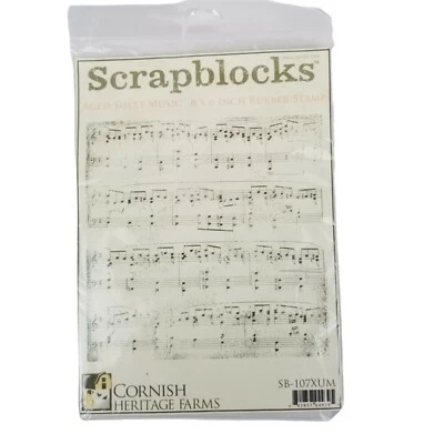 SELLO DE GOMA 6x6 Cornish Heritage Farms PARTITURAS ENVEJECIDAS SB-107XUM Foto 1 de 4