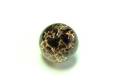 Intriguing Beautiful Small Czech Transparent Tortoise Glass Ball Silver Foil 