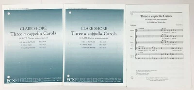 Three A Cappella Christmas Villancicos de Clare Shore SATB Partituras Corales ECS Pub Foto 1 de 4