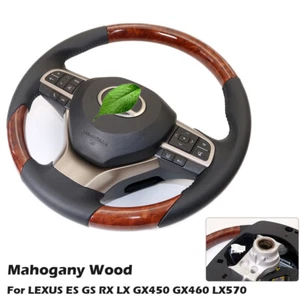 Conjunto de volante de madera de caoba para LEXUS ES GS RX LX GX450 GX460 LX570 - Imagen 1 de 9