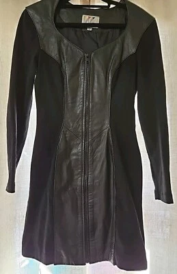 VINTAGE WILSONS LEATHER DRESS sculpted panel dress  - Image 1 of 4
